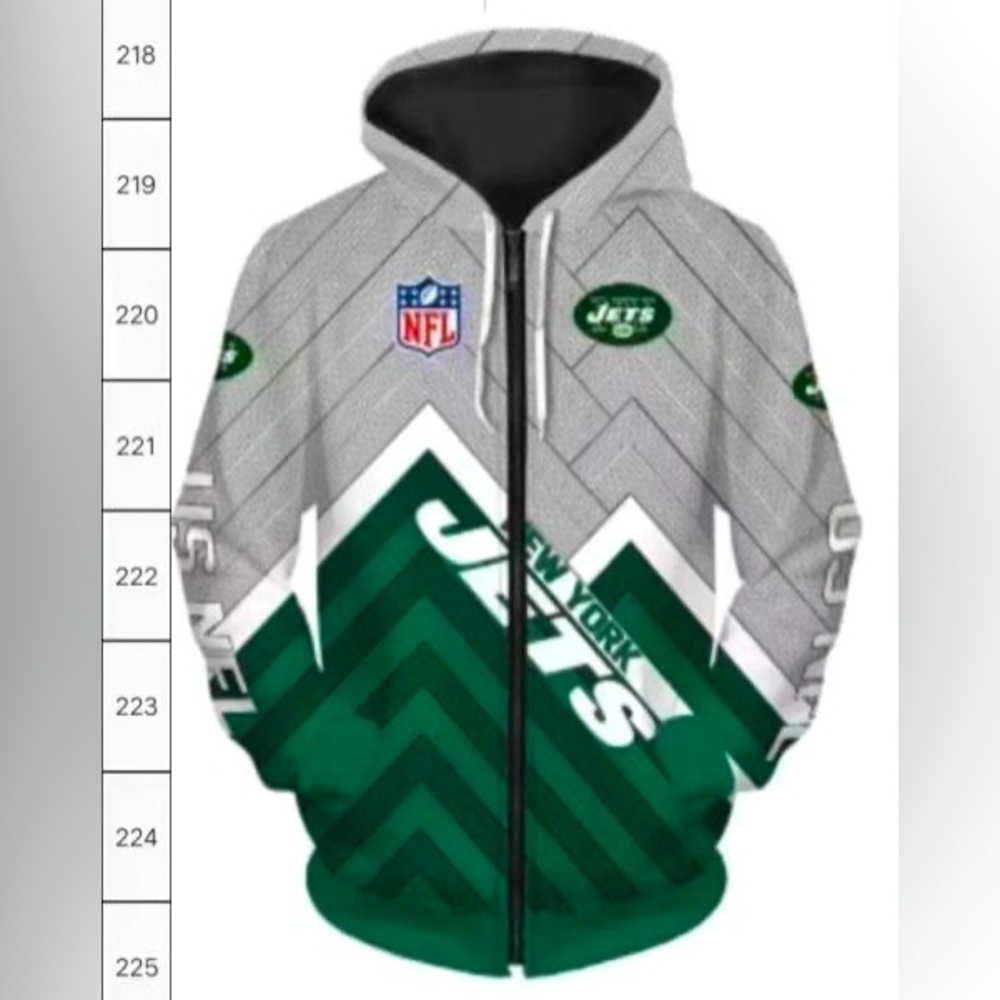 New York Jets full zip men’s hoodie